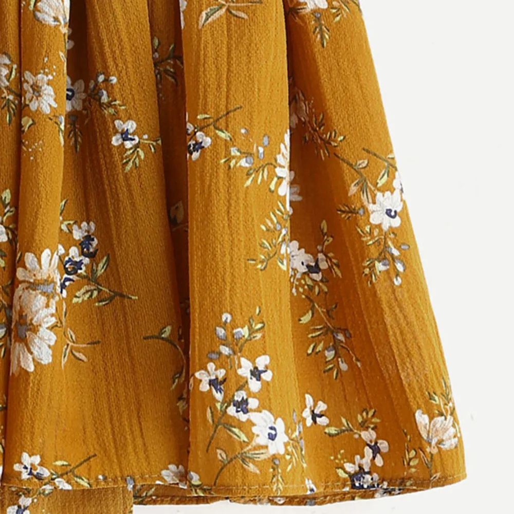 Summer Women Short Pants Causal Comfortable Floral Print Mid Waist Elastic Loose Shorts Waist Ringer Pants Freeship F#J12 (1)