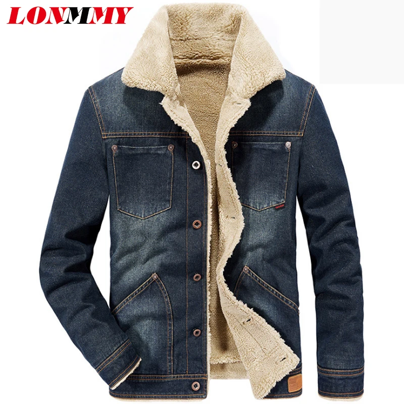 Vêtements Bleu L'hiver Lonmmy Pour Jean En Manteaux 4xl Retro Jeans blue Hommes Et Vestes Chaud Veste Blue Velours Épaississement qZZ64AHxw