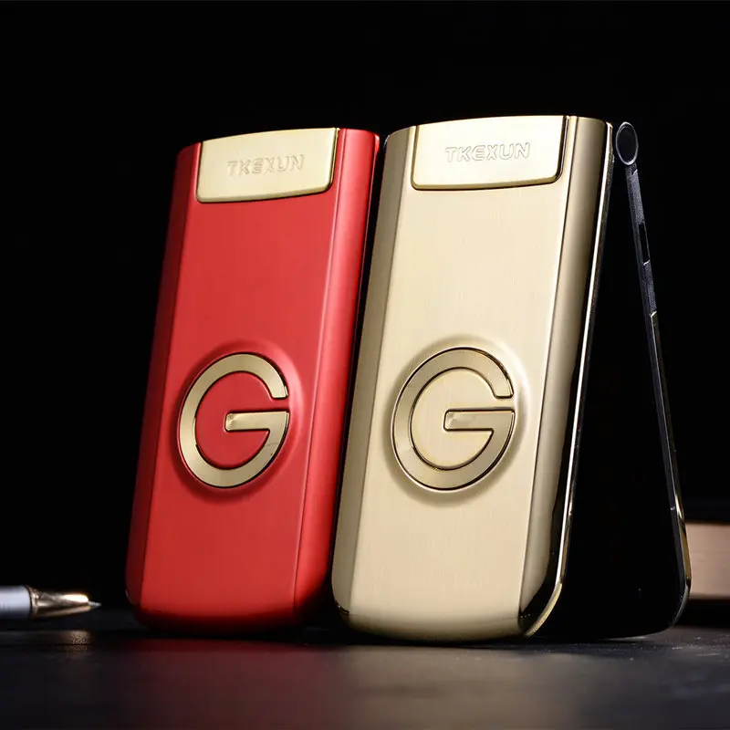  Flip Metal Senior Phone TKEXUN G9000 G3 Big Keyboard/ Sound Old People/ Man Cell Phone Parents Gift