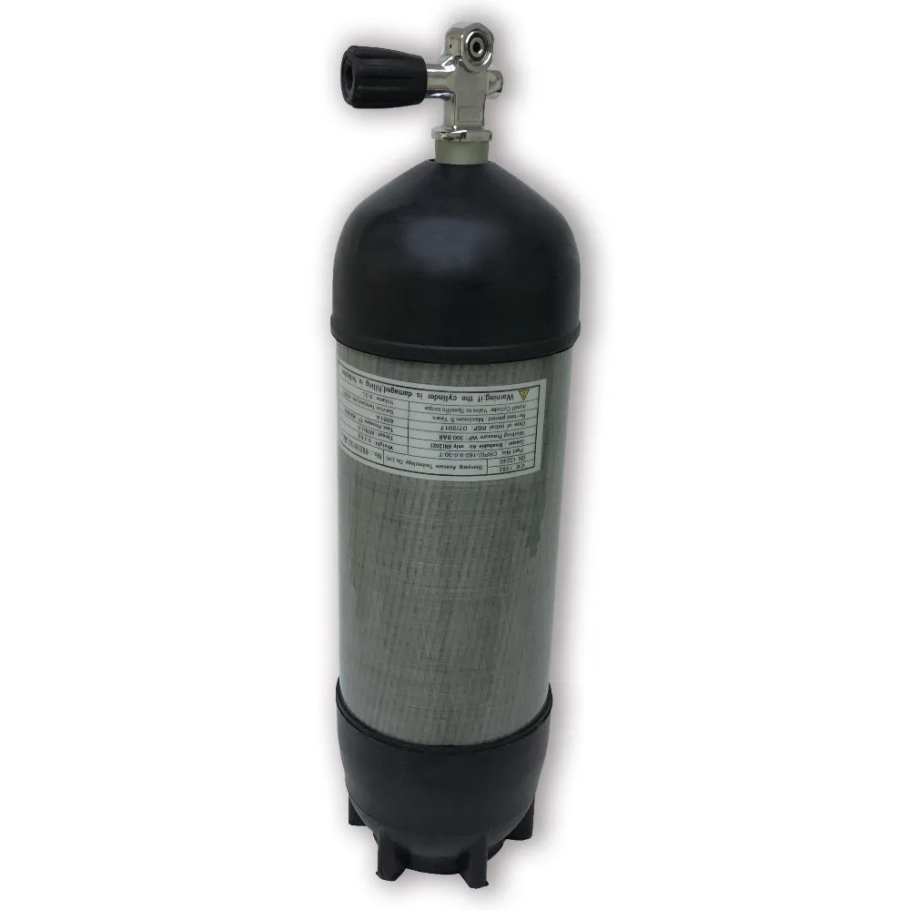 carbon fiber cylinder 9L 4500Psi with scuba diving valve and rubber boots Drop Shipping carbon fiber cylinder 9L 4500Psi with scuba diving valve and rubber boots Drop Shipping