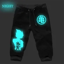 Новые летние Goku Vegeta модные повседневные спортивные дышащие штаны Аниме Dragon Ball светящиеся мужские женские спортивные короткие штаны из хлопка