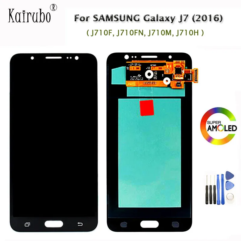 

5.5" Super AMOLED/ OLED / TFT For Samsung Galaxy J7 2016 J710 SM-J710F J710M J710H J710FN LCD Display Touch Screen Digitizer