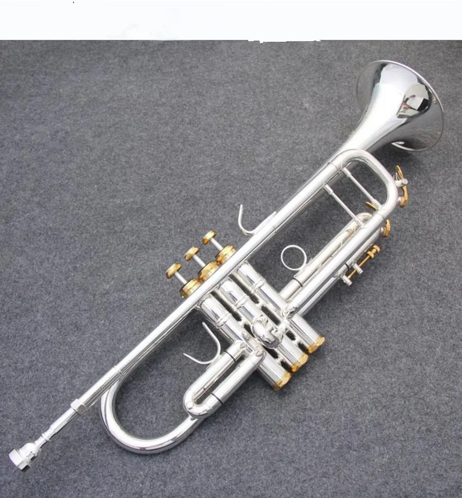 

trumpet Silver plated trumpet musical instruments LT190S-77 Descending Bb modulation Double silver plating