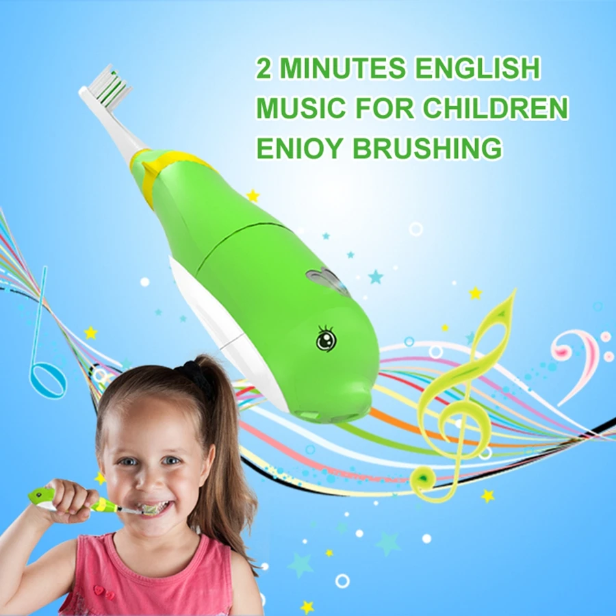 Power com Temporizador Escova de Dentes com Música Presente para Meninos e Meninas Luz à Prova Seago Kids Elétrica Sonic Care Canções Led Dwaterproof Água Melhor 3 Beleza e saúde