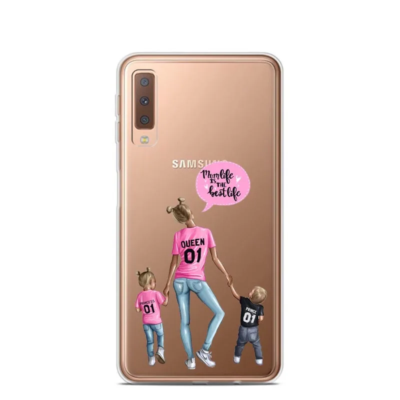 Модный силиконовый чехол для Samsung Galaxy A51 A71 A7 2018 A6 A8 Plus A9 A70 A80 2019 с черными и