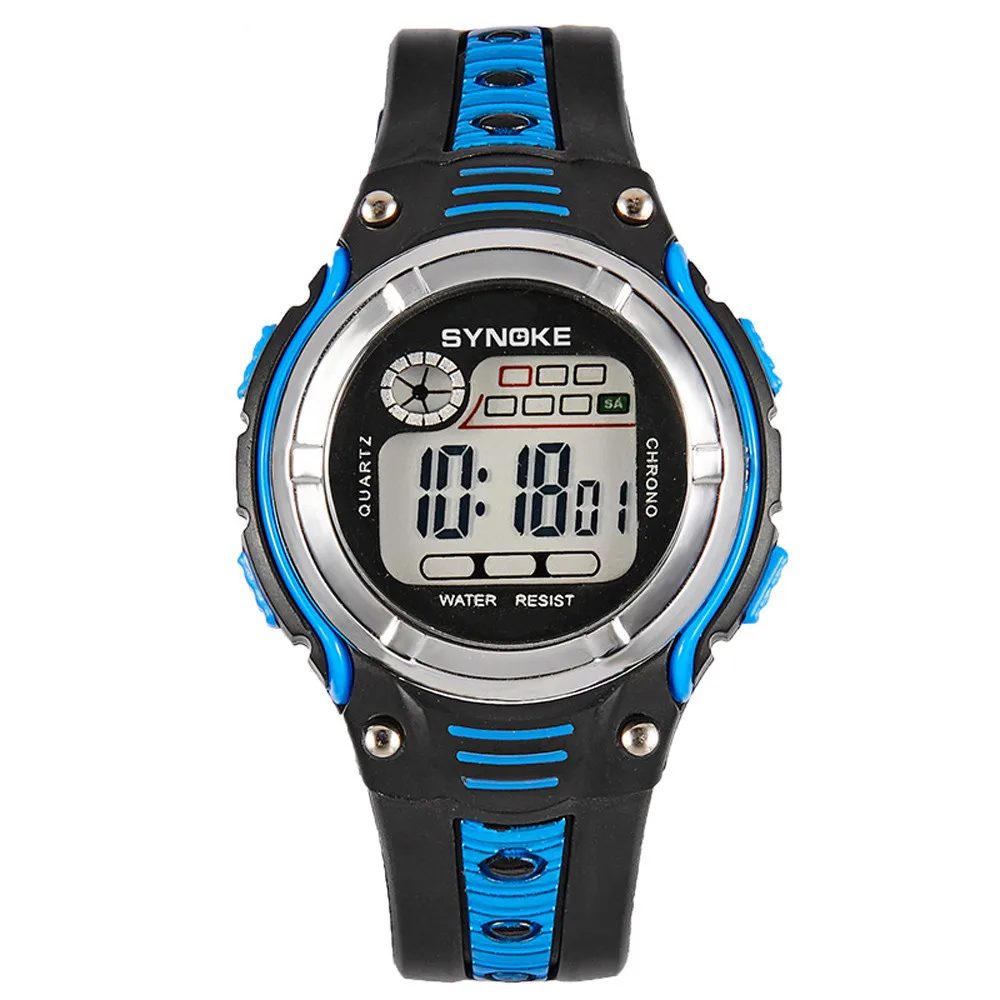

2019 New Fashion Waterproof Children Boys Digital LED Sports Alarm Date Watch Lovers Fashion Casual LED Hot sale pearl bracele