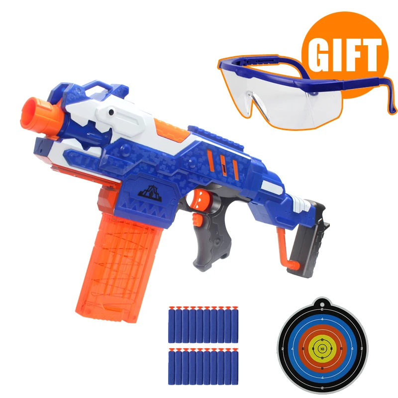 Electric Continuous launch Soft font b Toy b font Gun Assembly Submachine Gun Children Gifts font