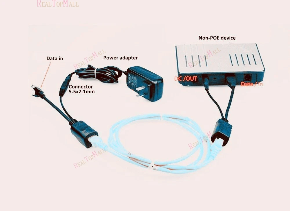 Кабель адаптер POE RJ45 Сплиттер Комплект экранированная лента пассивный Мощность Over Ethernet 12-36 v синтезатор сепаратор комбайнер