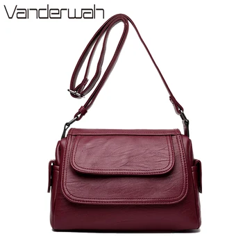 

2018 HOT Leather Bags Handbags Women Famous Brands Women Messenger shoulder crossbody Bag High Quality Handbags Sac A Main Femme