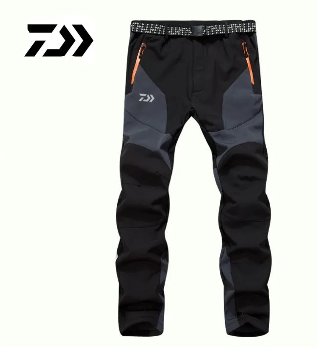 

2017 DAIWA NEW Fishing pants Autumn And Winter Keep warm Plus velvet soft shell DAIWAS trousers outdoors DAWA Free shipping
