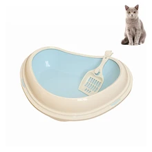 

Petacc Cat Litter Box Anti-bacterial Pet Litter Pan Detachable Kitten Training Toilet with Scoop, Cute Heart Shape