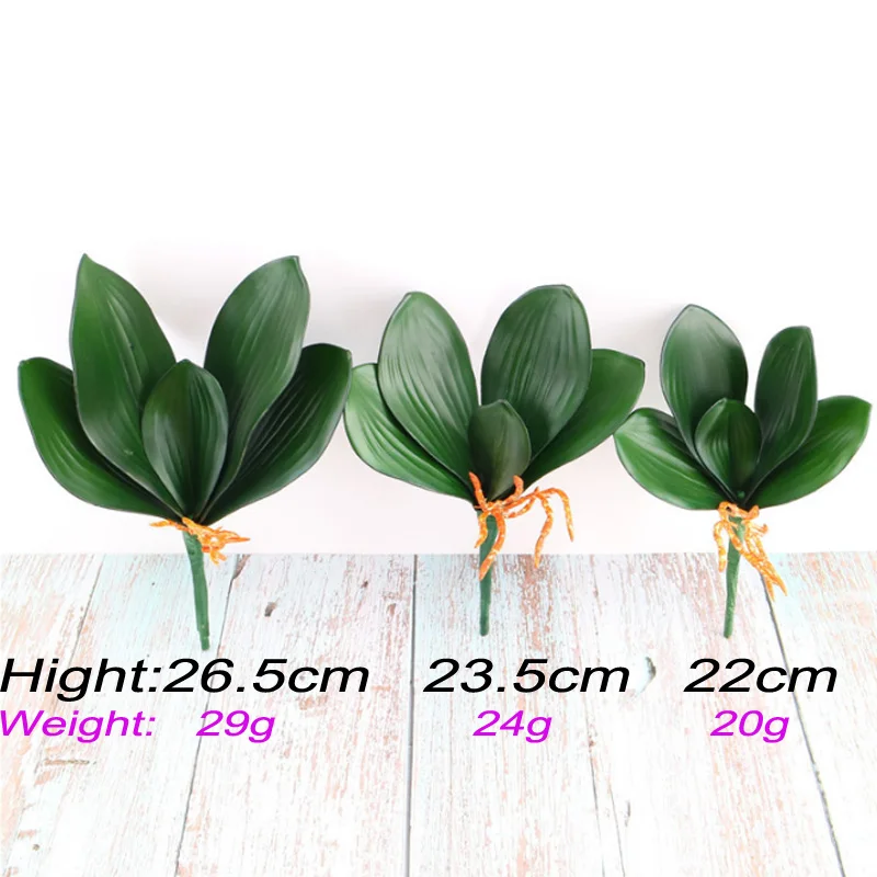 Hot 1Pcs Phalaenopsis leaf artificial plant leaf decorative flowers auxiliary material flower decoration Orchid leaves wholesale Hot 1Pcs Phalaenopsis leaf artificial plant leaf decorative flowers auxiliary material flower decoration Orchid leaves wholesale
