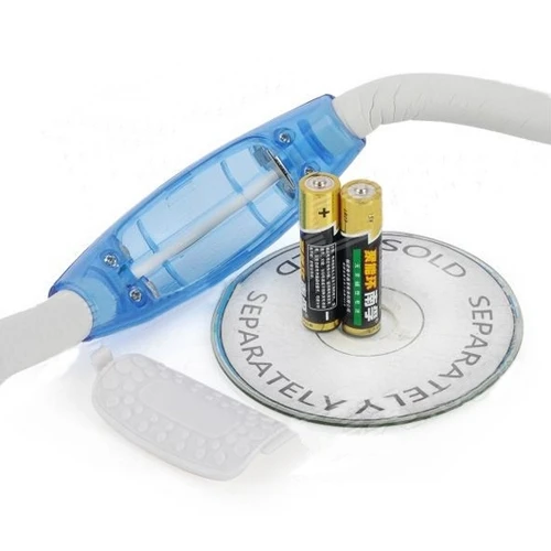 Стильный 4 LED портативная руки гибкий шея обнять лёгкие белый + синий ( 2 x AAA )|light
