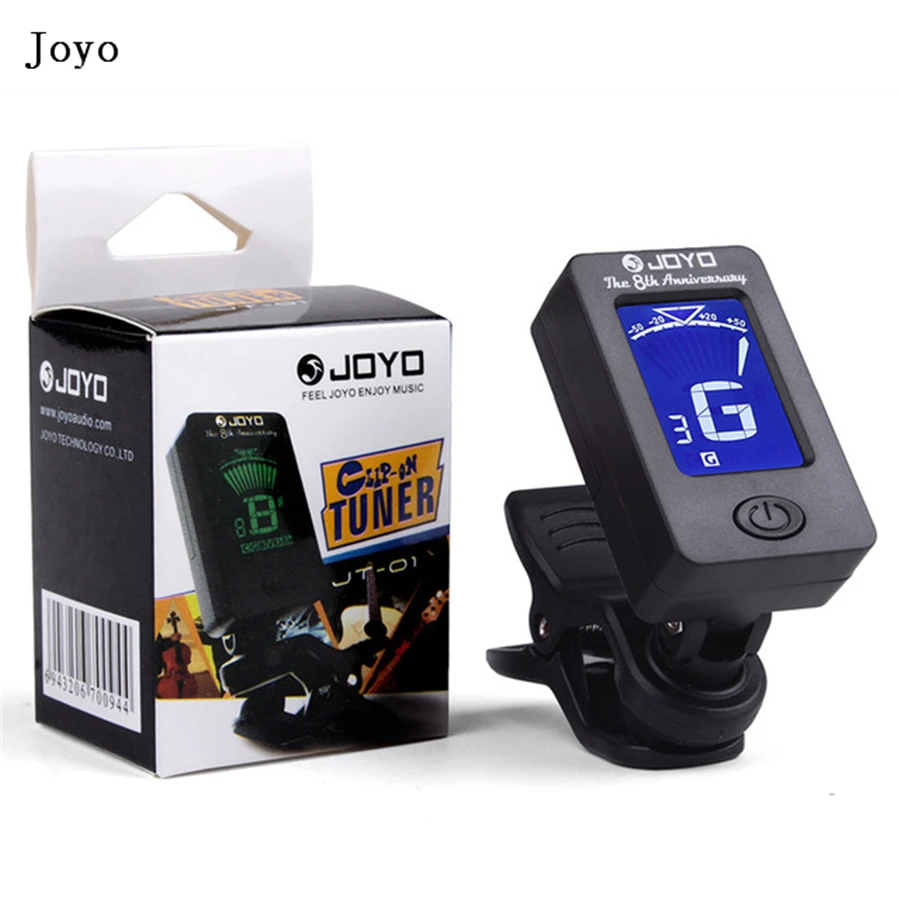 Image Guitar Bass Violin Ukulele Tuners LCD Mini Clip Digital tuner black Stringed musical instrument guitar Accessories joyo Jt 01