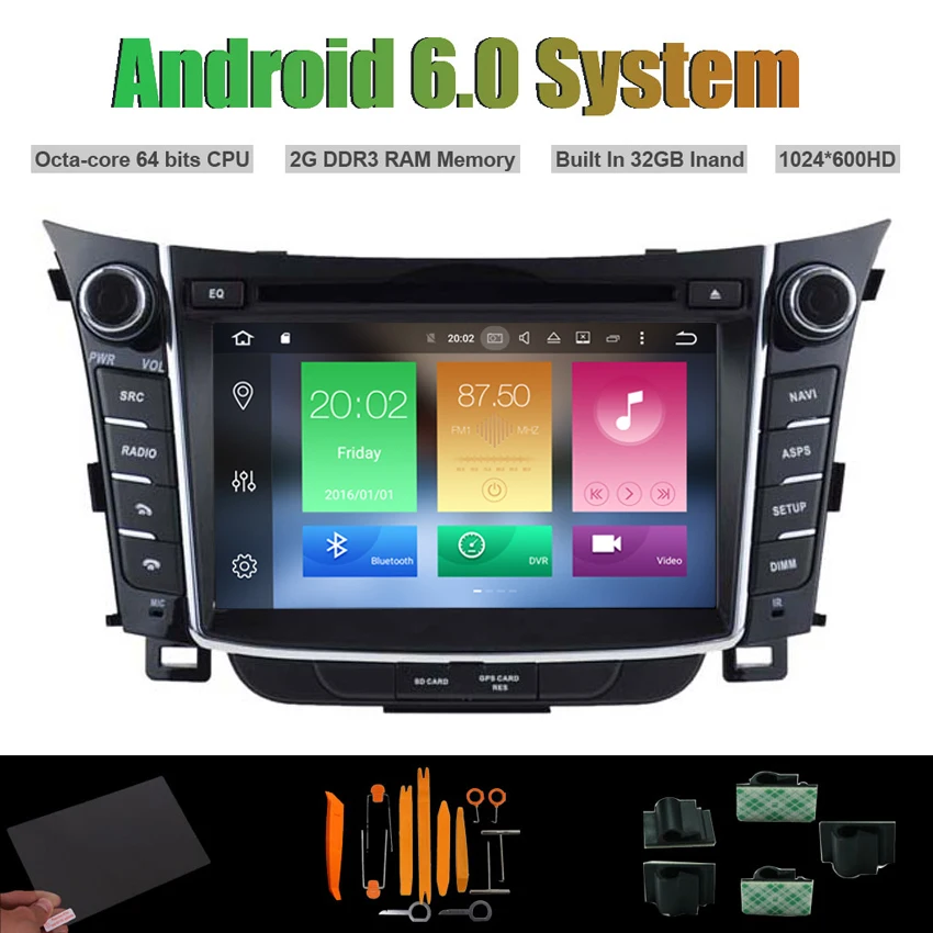 Android 6.0 Octa core CAR DVD PLAYER for HYUNDAI i30 2011 2013 Car