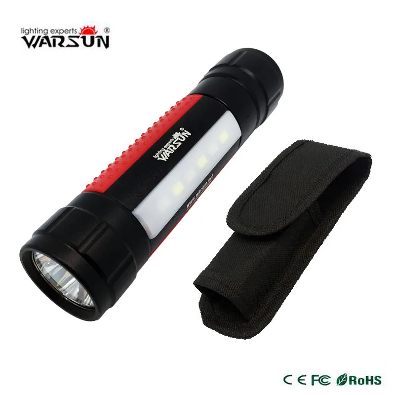 

Mini Portable CREE Q5 torch rechargeable 18650/AAA LED Flashlight Warning light with Strap Clip Magnet Outdoor camping cycling