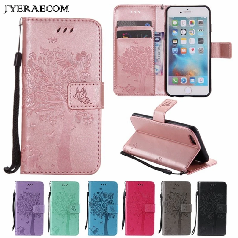 

JYERAECOM Retro Flip Case For IPhone 5C 4 4S 5 5S 6 6S X 7 8 Plus PU Leather + Silicon Wallet Cover For IPhone 5C Case Coque