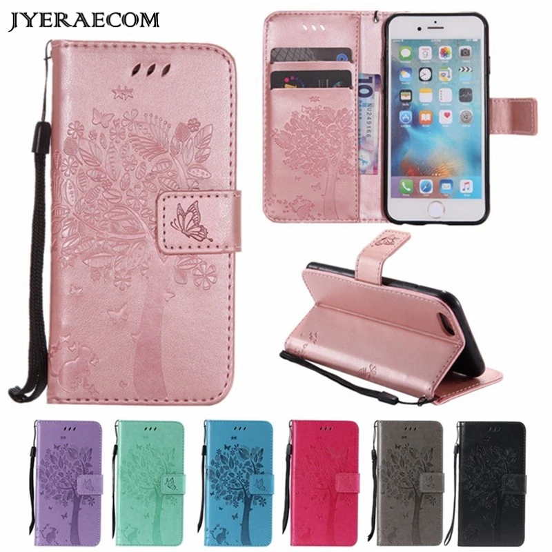 JYERAECOM Retro Flip Case For IPhone 5C 4 4S 5 5S 6 6S X 7 8 Plus PU Leather + Silicon Wallet Cover For IPhone 5C Case Coque