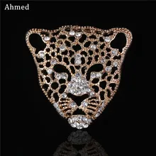Ahmed, дизайн, очаровательные стразы, Ретро стиль, полые, леопардовая голова, броши для мужчин, модные ювелирные изделия, роскошные мужские украшения для куртки
