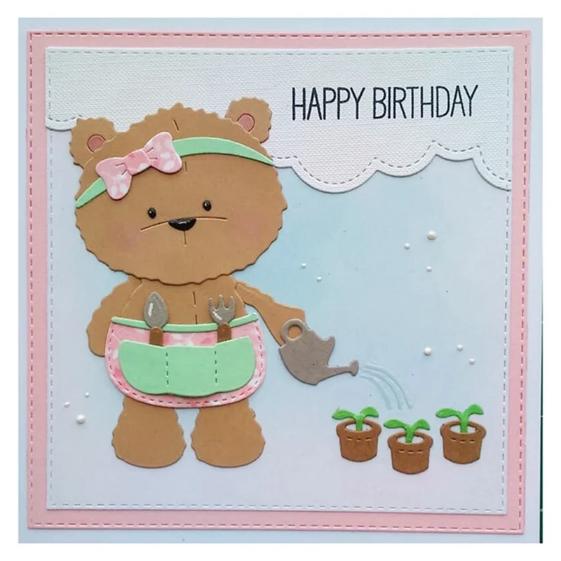 Bear Winter Skirt Pirate Accessories Metal Cutting Dies 5 Styles Scrapbook Paper Craft Knife Mould Blade Punch Stencils | Дом и сад