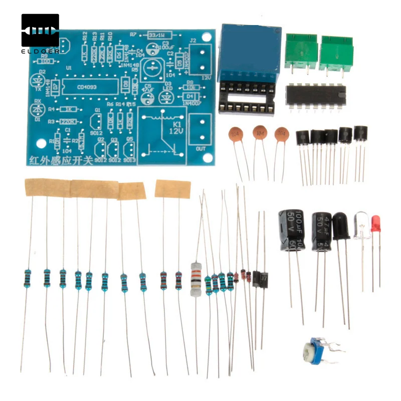 12 V Human infrarouge Capteur de proximité Delay Module Commutateur Kit Bricolage