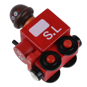 

Set of 6 Wooden Magnetic Bread-shape Little Train Model Educational Toys