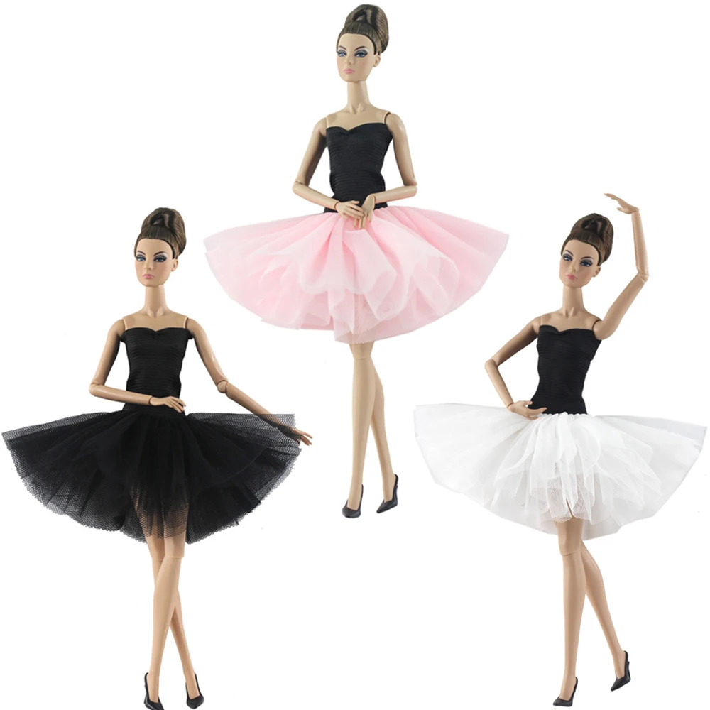 NK 2019 nouvelle robe de poupée à la main robe de Ballet de danse vêtements tenue de mode pour Barbie poupée accessoires enfant filles cadeau JJ