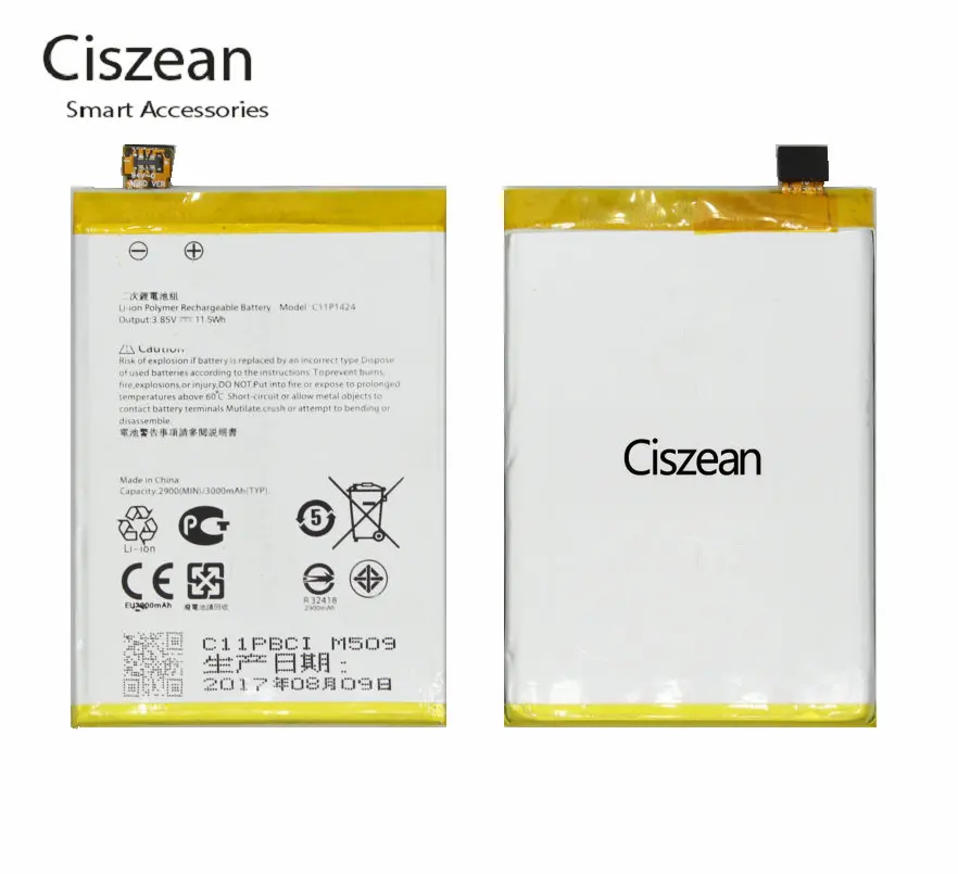 Ciszean 1x3000 мА/ч, C11P1424 Замена Батарея для ASUS Zenfone2 Zenfone 2 ZE550 мл Z008D ZE550ML ZE551ML Z00AD Z00ADB Z00A