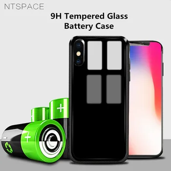 

Power Bank Charging Cover For iPhone 7 8 6 6s Battery Charger Cases External Tempered Glass Powerbank For iPhone 8 7 6 6s Plus