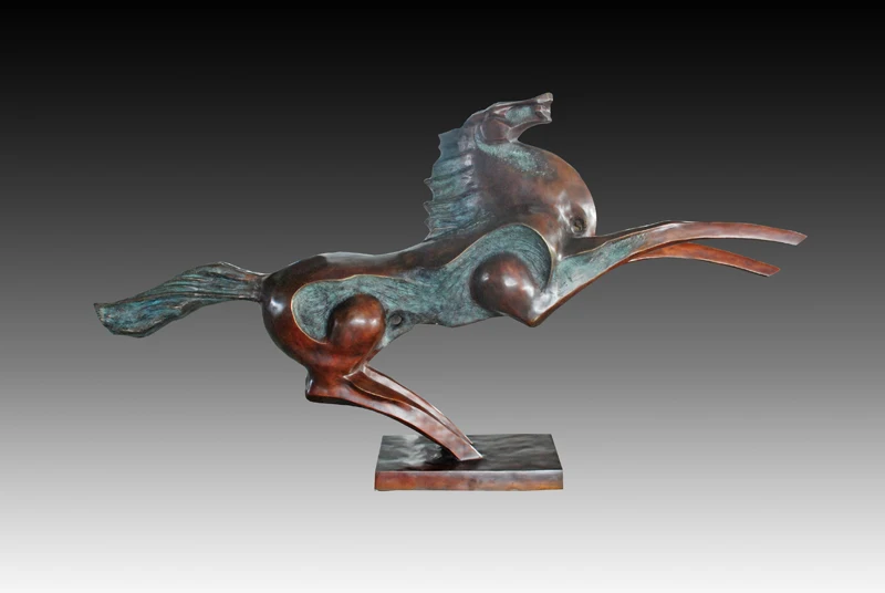 Abstract Large flying Horse Statue Outdoor Sculpture Bronze Figurines