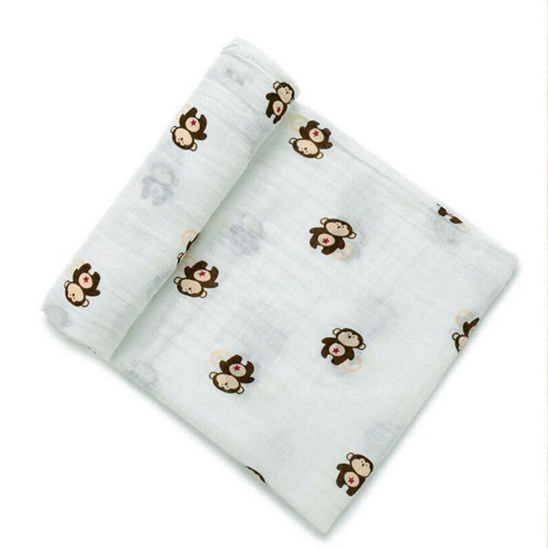 Хлопчатобумажное одеяльце для новорожденных мягкое детское Пеленальное Одеяло для новорожденных муслиновая хлопковая пеленка; Банное полотенце CA K
