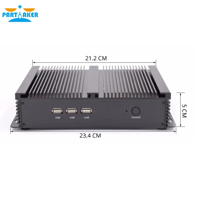 2 COM Industrial Rugged Mini PC Server with Intel Core i3 4010u 5005u i5 4200u i7 2