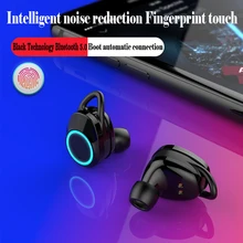 Bluetooth 5,0 наушники и кнопка отпечатка пальца зарядка Спортивные Беспроводные наушники музыкальные наушники для iPhone7 8 samsung huawei
