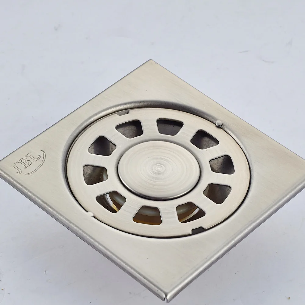 Good Quality Bathroom Shower Waste Drain Square 4" Bathroom Floor Drain Washing Machine Drain