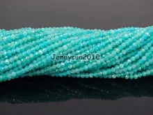 Grade AAA Brilliant Cut Shining Natural AA Amazonite Gems Stones 2mm Faceted Round Beads 15″ Jewelry Making 2 Strands/Pack