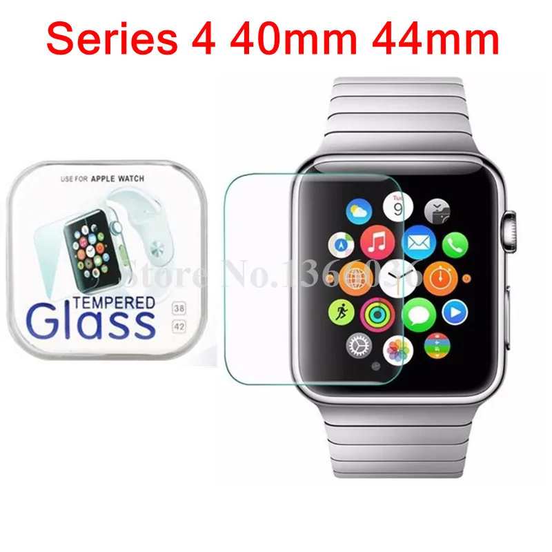500PCS Tempered Glass Film For Watch 40mm 44mm Series 4 Smart Screen Protector Protective with crystal packing | Мобильные телефоны