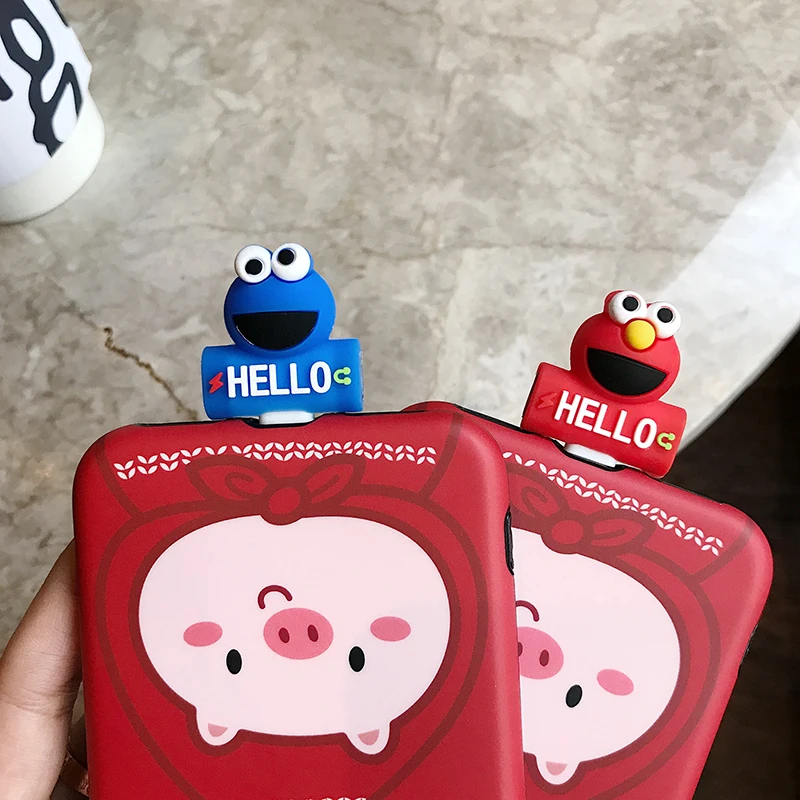

Cute Cartoon 2 in 1 Audio Adapter For iPhone 5s 5C 6 6s 7 8 Plus X XS MAX XR Charger And Headphone Splitter Animals AUX Cable