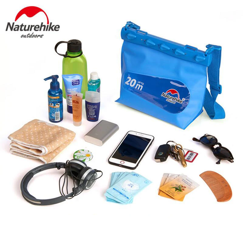 NatureHike Открытый Многофункциональный Водонепроницаемый сухой мешок ПВХ герметичные мешки для туризма пляжные спортивные телефонные чехлы сумка для плавания