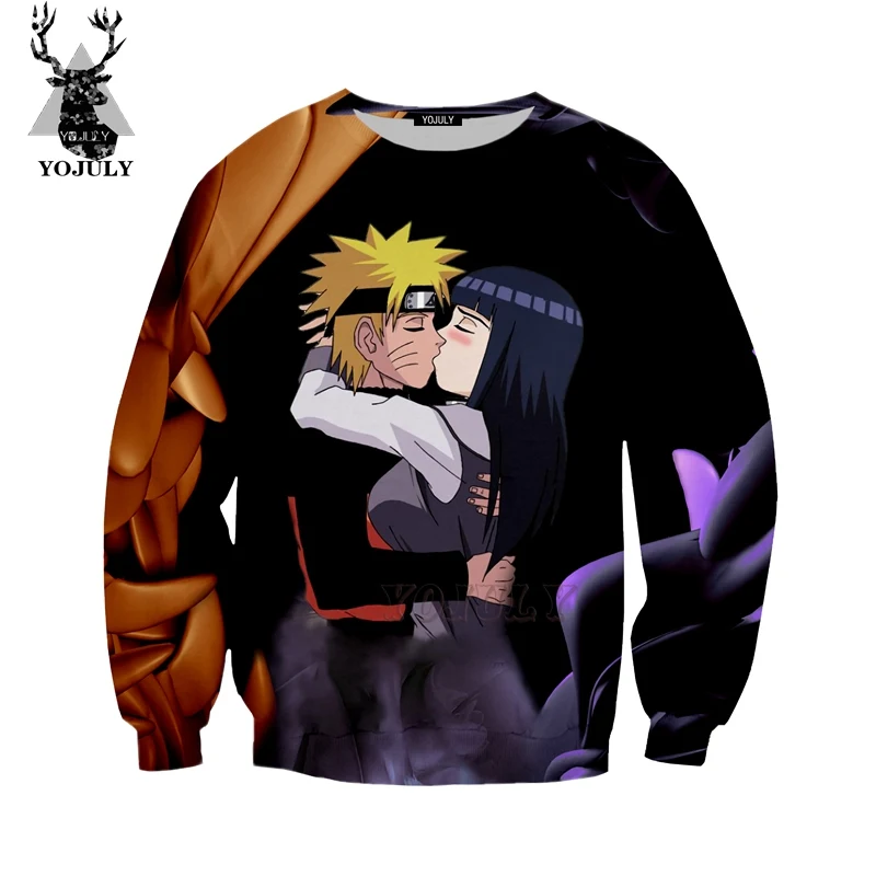 YOJULY 3D ткани с принтом Унисекс Аниме Наруто Узумаки Хьюга футболка Hinata/Спортивная
