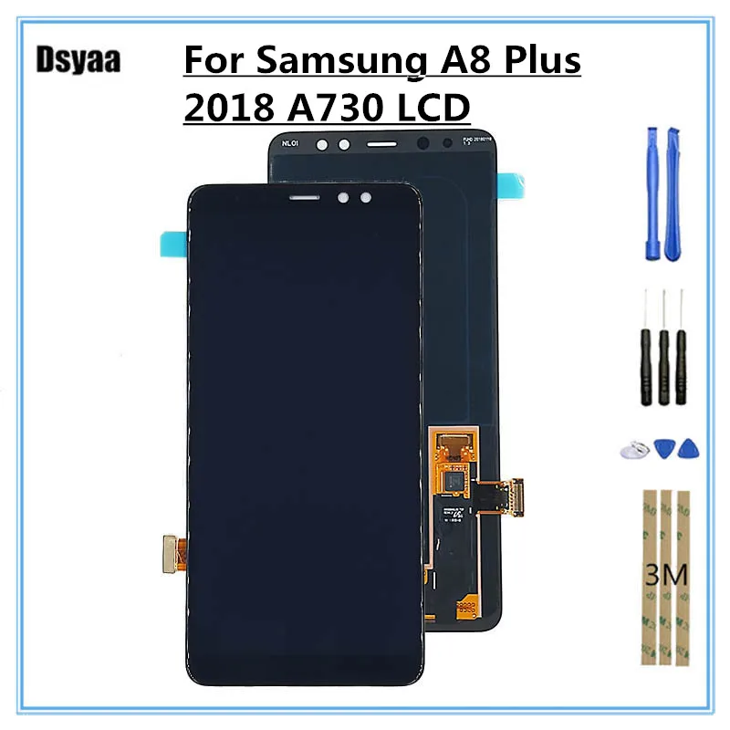

100% Tested Display for SAMSUNG for Galaxy A8 Plus 2018 A730 A730x LCD Touch Screen Digitizer Replacement Parts 5.5 Inch A730