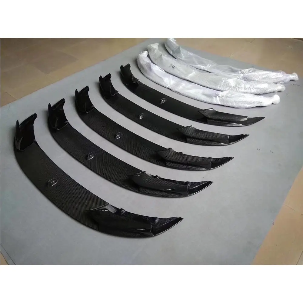Splitters de labio delantero de fibra de carbono para BMW serie 5 F10 520i 528i 530i 535i M-sport 2012- protector de parachoques de cabeza 2018