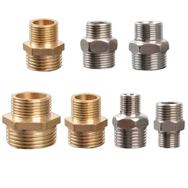 Tömlő Illesztése Egyenes Redukáló Csatlakozók 1 "To3/4" 1/2 "To1/4" Férfi Szál Ízületi Réz Rozsdamentes Acélváltó Csatlakozó Adapter - Image 5