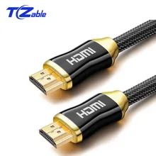 Кабель HDMI в HDMI 4k кабель 2,0 Версия роскошный позолоченный кабель-адаптер для мужчин и женщин 3D для проектора HD tv STB кабель для ноутбука