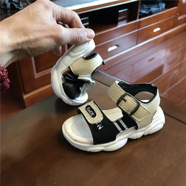 Нескользящие сандалии для мальчиков и девочек г., новая детская обувь детские сандалии для малышей от 1 до 3 лет, летняя обувь с мягкой подошвой в Корейском стиле