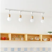 Современные СВЕТОДИОДНЫЕ Деревянные дорожки с регулировкой направления рельсы прожекторы трек освещение приспособление для магазина одежды ТВ стены 110 v 220 v