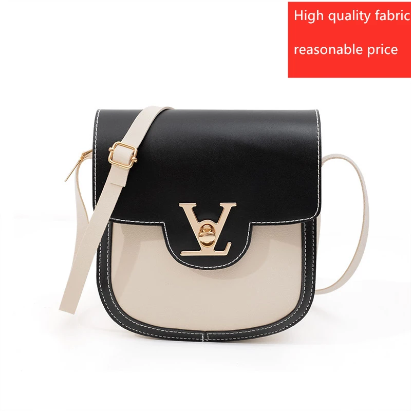 

PU Lock New Trend Hit Color Small Square Bag Famous Designer High Quality Shoulder Messenger Bag 2019 Summer New Women Bag