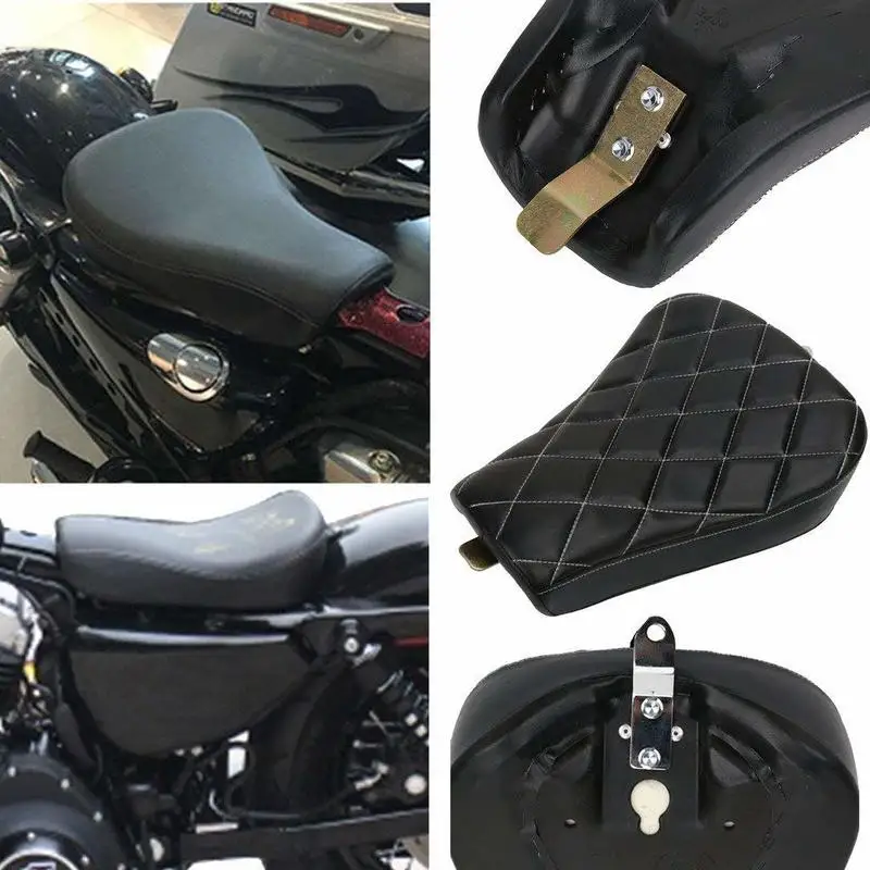 Мотоцикл передняя Solo Подушка сиденья Подушка сумка для Sportster 883 XL1200 черный