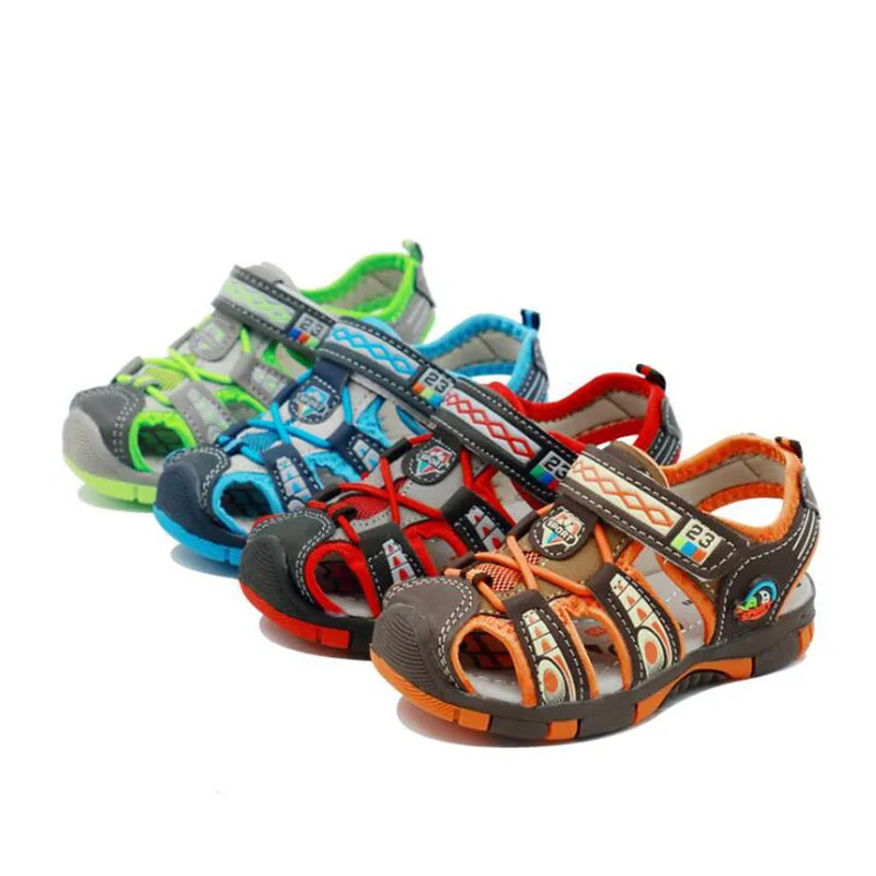 Boys sandals children summer non-slip toddler shoes American Anti Kick beach sandals size 20 to size 31