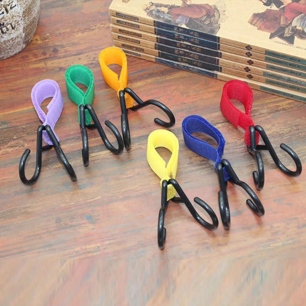 

Baby Stroller Pram Pushchair Car Hanger Hanging Double Hooks Multi Purpose Random Color YH-17