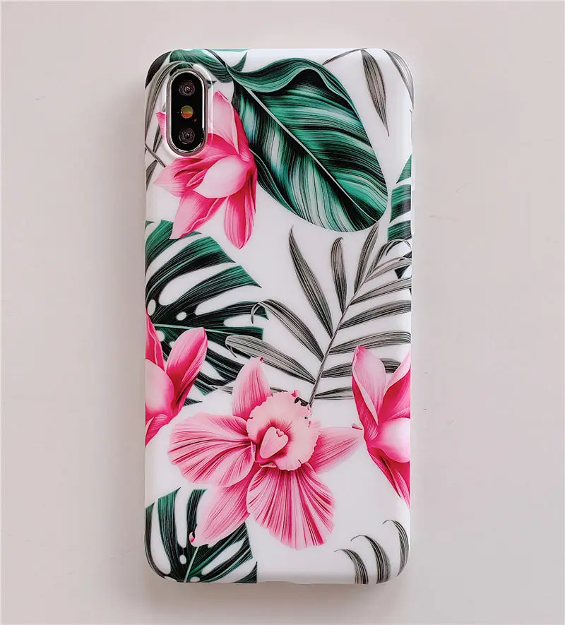 Чехол FLYKYLIN для Xiaomi Redmi 7 задняя крышка на Redmi Note 7 Pro Shell SKin Art marble Flowers Leaf Мягкий силиконовый чехол для телефона IMD - Цвет: Style 0908 4